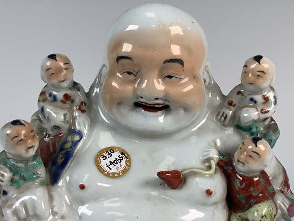 古玩陶瓷民國·粉彩五子登科彌勒佛坐像拍賣,當前價格0元