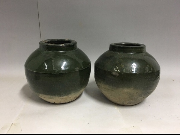 古玩陶瓷漢綠釉罐拍賣,當(dāng)前價(jià)格12000元