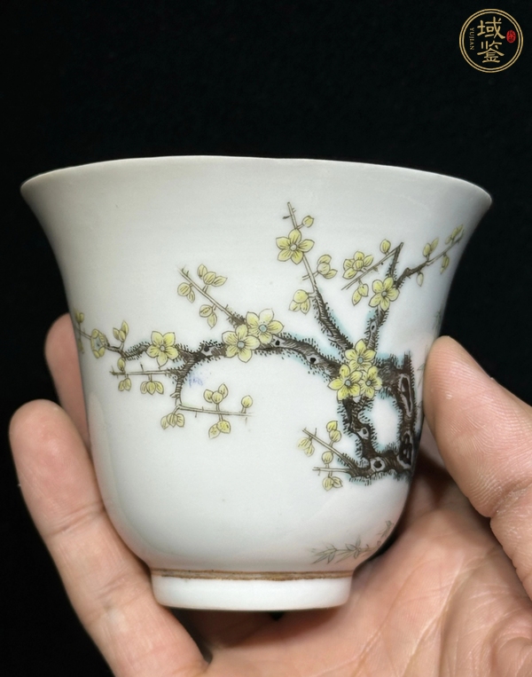 古玩陶瓷花鳥紋杯真品鑒賞圖