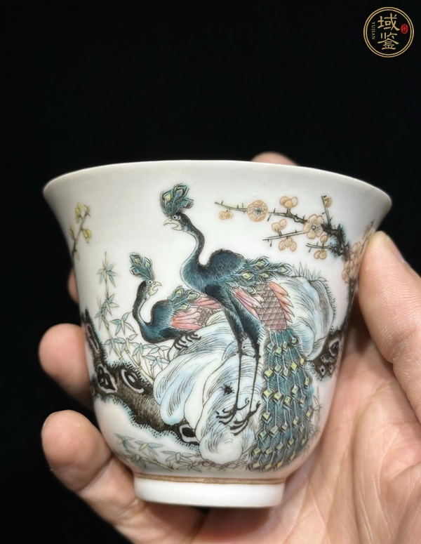 古玩陶瓷花鳥紋杯真品鑒賞圖