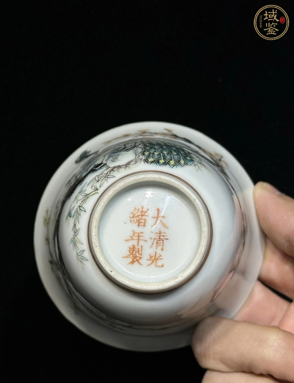 古玩陶瓷花鳥紋杯真品鑒賞圖