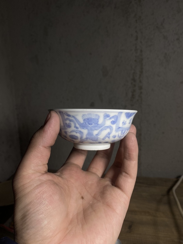 古玩陶瓷民國(guó)青花杯拍賣，當(dāng)前價(jià)格980元