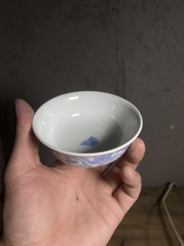 古玩陶瓷民國(guó)青花杯拍賣，當(dāng)前價(jià)格980元