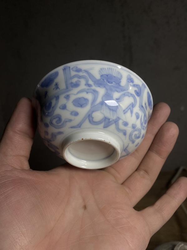 古玩陶瓷民國(guó)青花杯拍賣，當(dāng)前價(jià)格980元