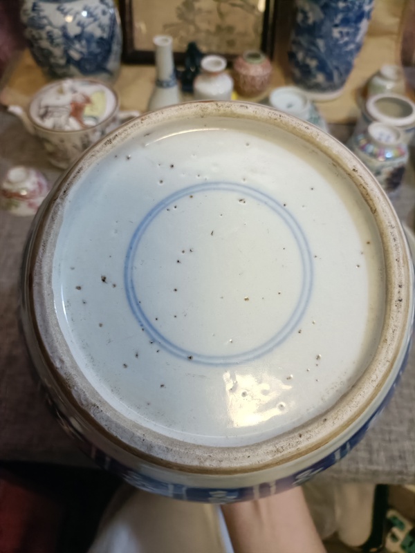 古玩陶瓷雍正青花花間壽紋罐拍賣，當前價格3888元