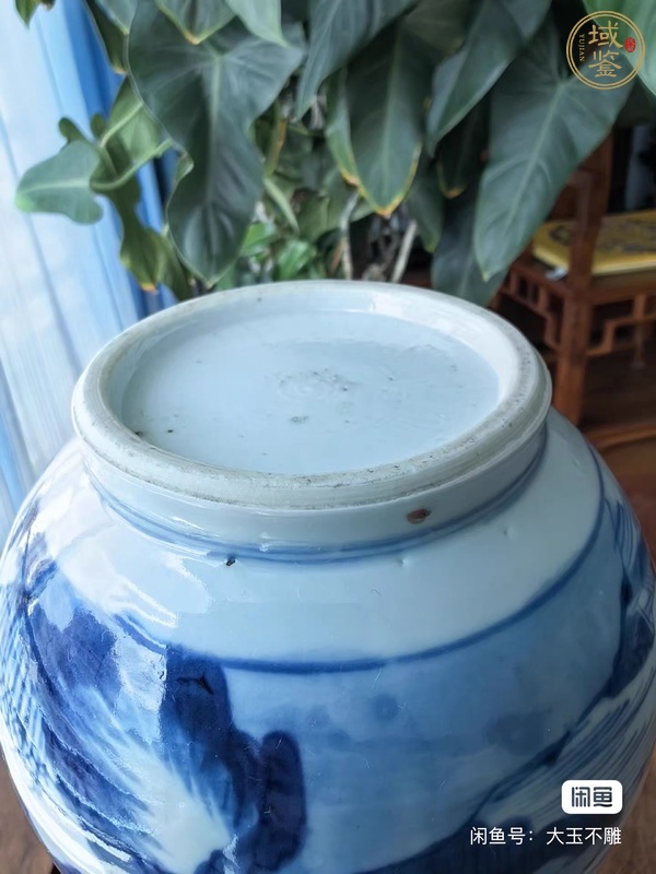 古玩陶瓷青花山水人物紋蒜頭瓶真品鑒賞圖