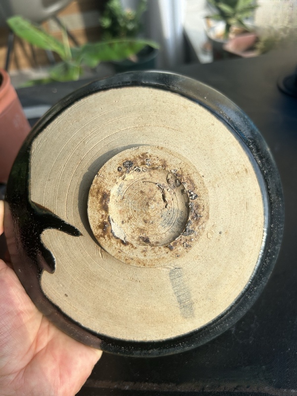 古玩陶瓷耀州窯窯變黑釉大碗拍賣,當前價格8000元