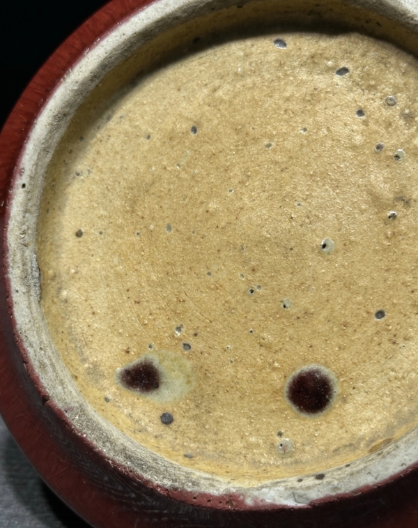 古玩陶瓷紅釉水盂拍賣,當前價格12000元