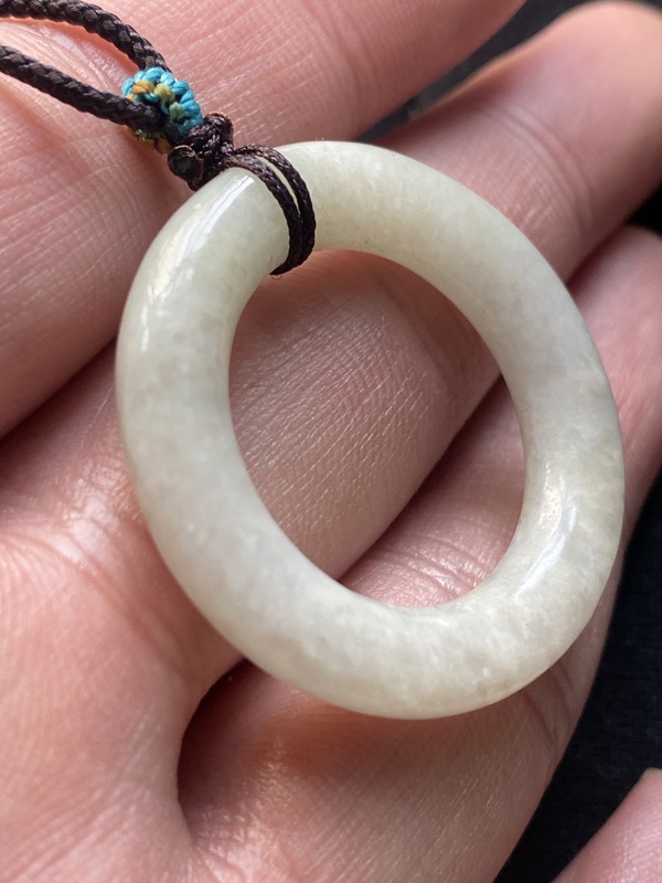 古玩玉器清代天然翡翠雕“素紋環”拍賣,當前價格1500元