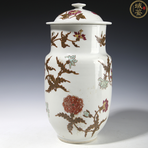 古玩陶瓷30厘米名家粉彩花卉紋壯罐拍賣，當前價格2980元
