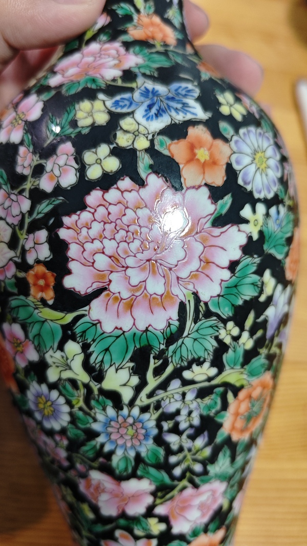 古玩陶瓷解放初 粉彩百花不落地瓶拍賣,當(dāng)前價格0元