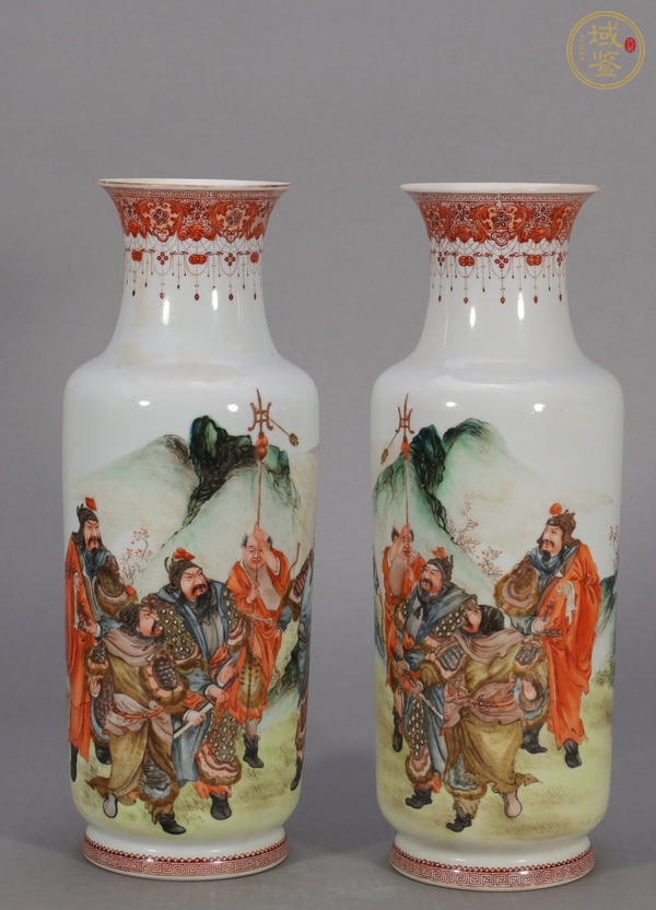 古玩陶瓷刀馬人瓶真品鑒賞圖