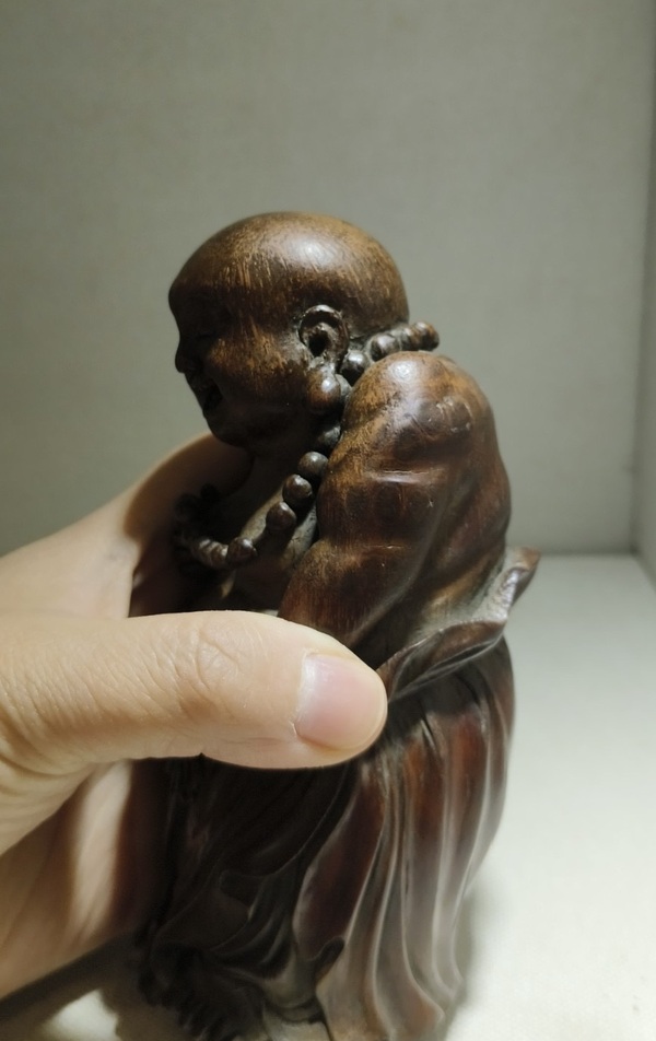 古玩雜項竹雕羅漢拍賣，當前價格6800元
