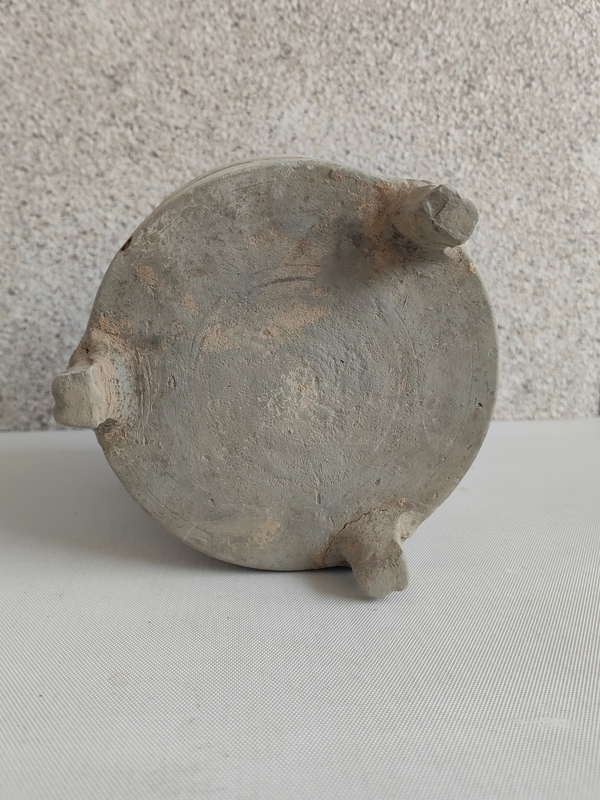 古玩陶瓷灰陶弦紋谷倉拍賣,當前價格1234元