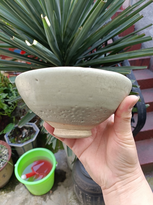 古玩陶瓷元代鈞窯青釉大碗拍賣,當前價格3880元