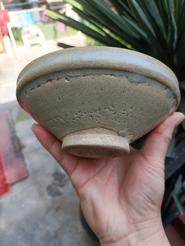 古玩陶瓷五大名窯之一元代鈞窯天藍釉賞碗拍賣,當前價格3980元