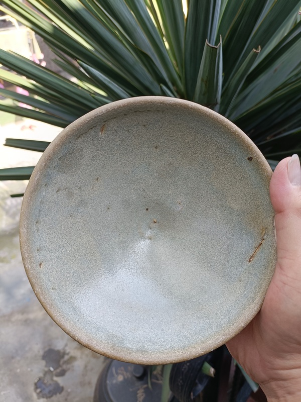 古玩陶瓷五大名窯之一元代鈞窯天藍釉賞碗拍賣,當前價格3980元