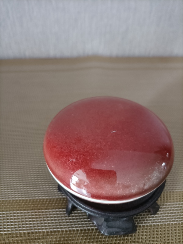 古玩陶瓷紅釉蓋盒拍賣，當(dāng)前價格2980元