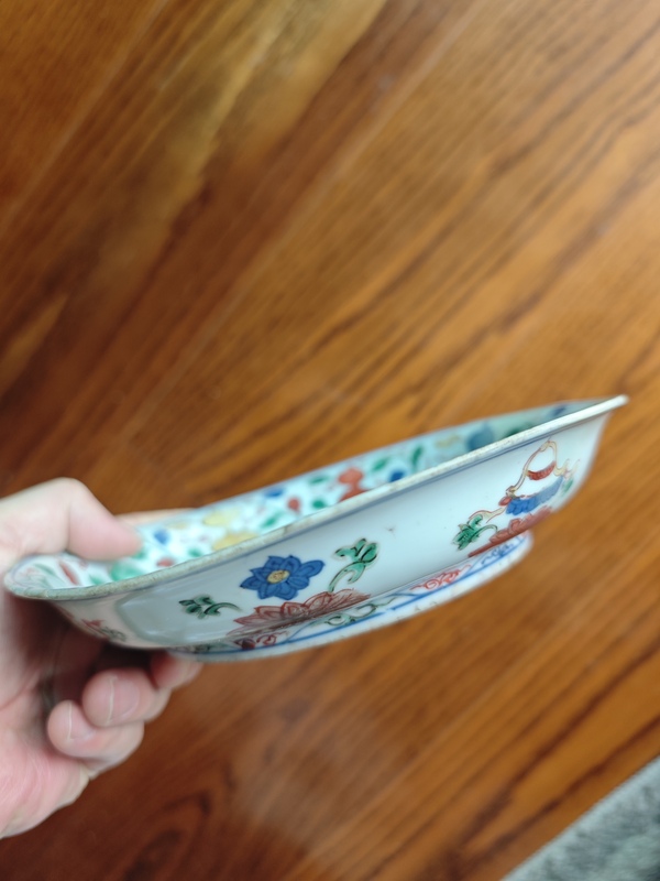古玩陶瓷青花五彩盤拍賣,當前價格100000元