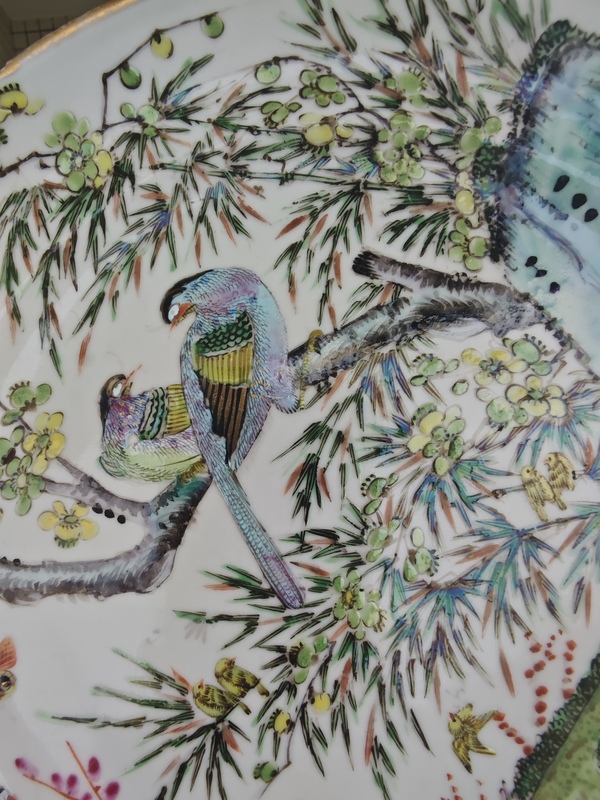 古玩陶瓷廣彩盤拍賣,當前價格4000元