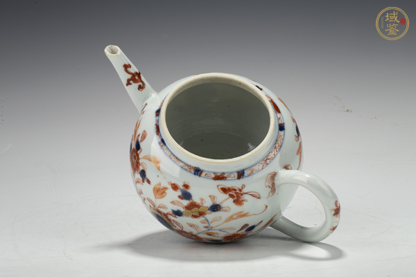 古玩陶瓷清康熙·青花礬紅描金花卉紋茶壺真品鑒賞圖