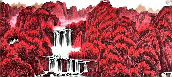 古玩字畫柳真卿萬山紅遍拍賣,當前價格280000元
