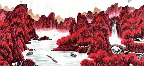 古玩字畫柳真卿萬山紅遍拍賣,當前價格280000元