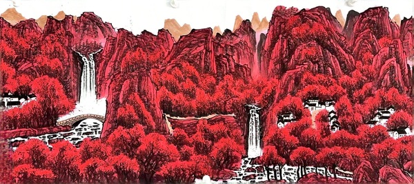 古玩字畫柳真卿萬山紅遍拍賣,當前價格280000元