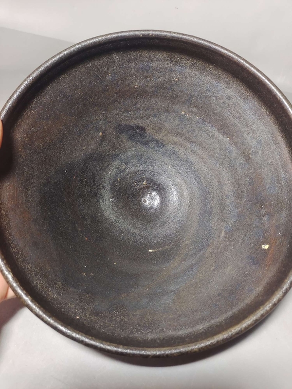 古玩陶瓷黑釉折沿碗拍賣，當前價格2000元