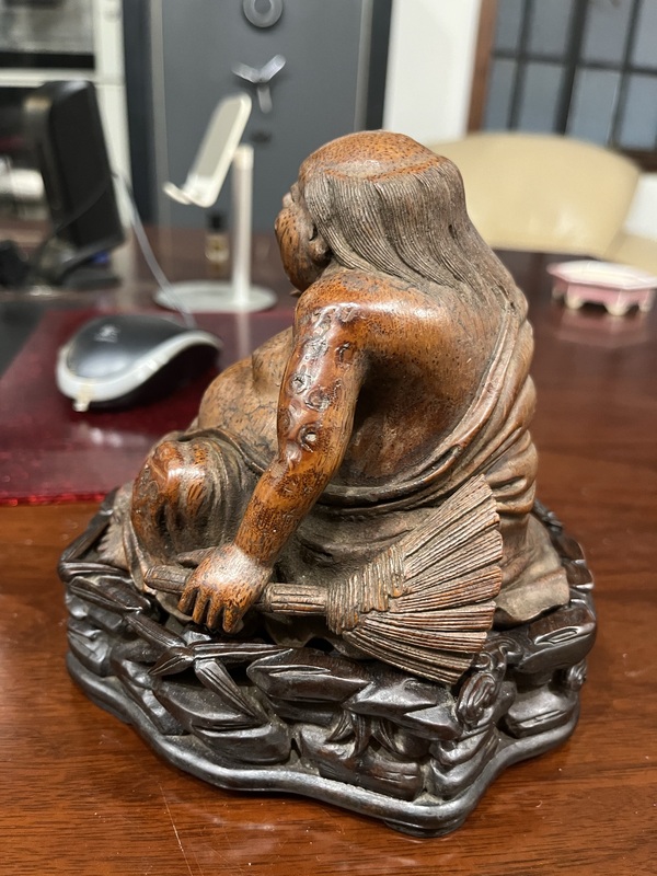 古玩雜項(xiàng)竹根雕劉海戲金蟾拍賣，當(dāng)前價(jià)格36000元