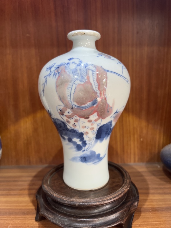 古玩陶瓷青花釉里紅梅瓶拍賣,當前價格28000元