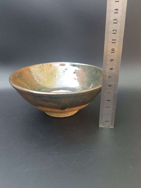 古玩陶瓷元代~磁州窯黑褐釉碗拍賣,當前價格388元