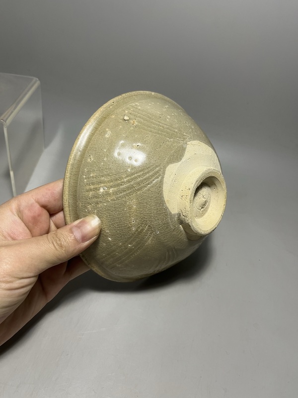 古玩陶瓷北宋青釉刻花撇口碗拍賣,當前價格0元