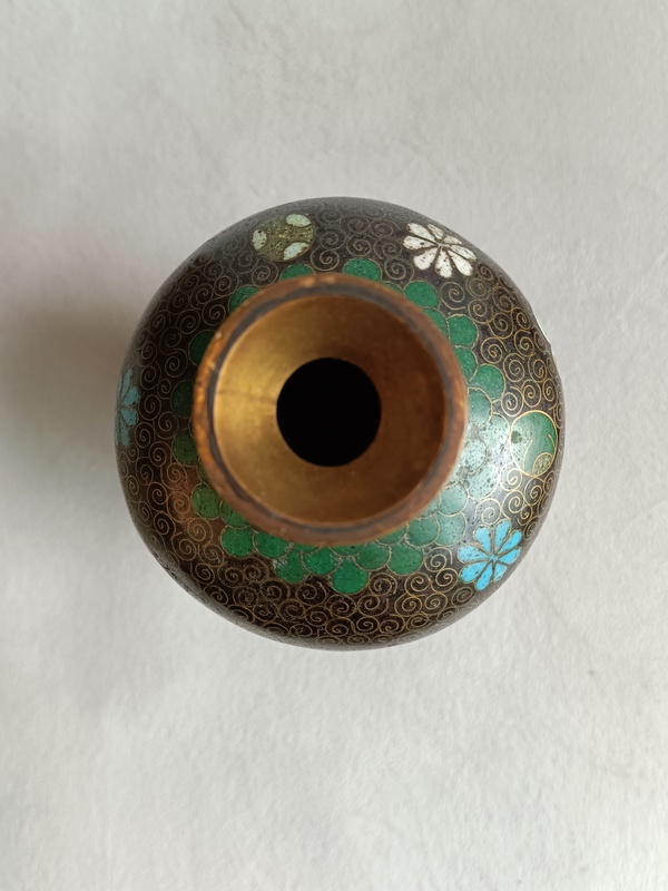 古玩雜項景泰藍銅瓶拍賣，當前價格1680元