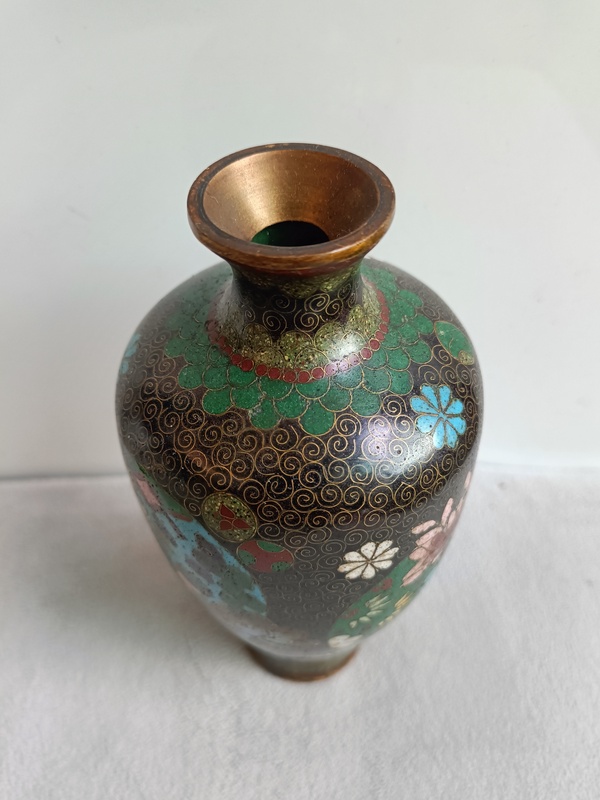 古玩雜項景泰藍銅瓶拍賣，當前價格1680元