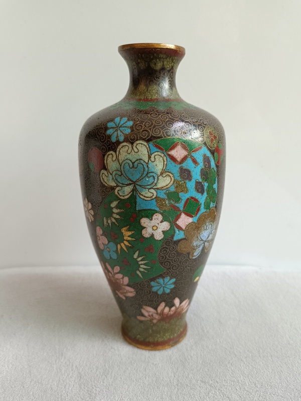 古玩雜項景泰藍銅瓶拍賣，當前價格1680元