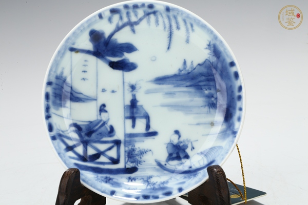 古玩陶瓷清康熙·青花才子佳人紋碟真品鑒賞圖
