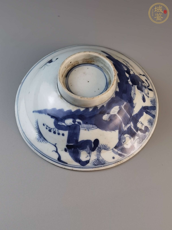古玩陶瓷三星高照?qǐng)D青花碗真品鑒賞圖