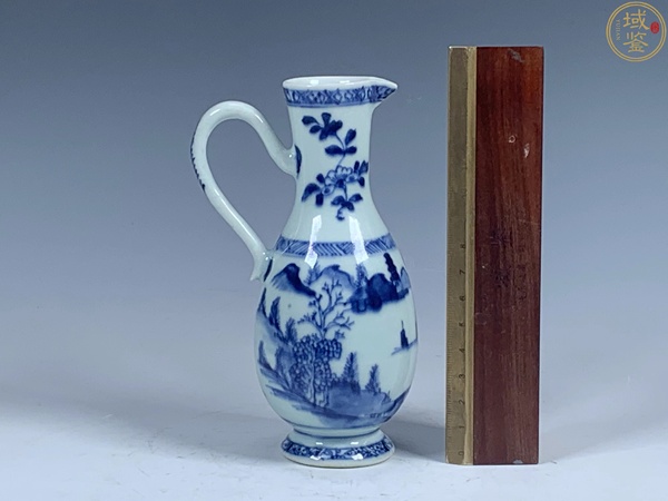 古玩陶瓷青花山水人物紋花澆,注意品相拍賣,當前價格5398元