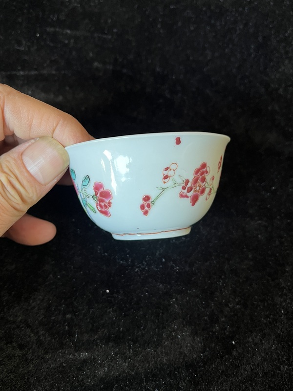 古玩陶瓷花卉紋粉彩杯拍賣，當前價格4000元