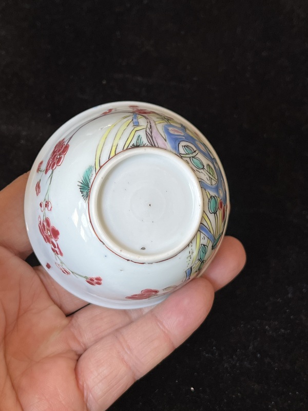 古玩陶瓷花卉紋粉彩杯拍賣，當前價格4000元