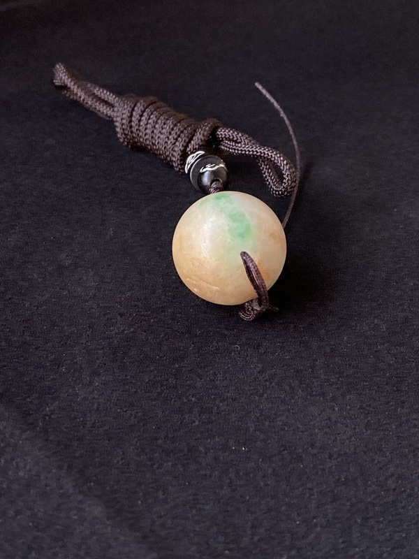 古玩玉器(虧本放漏)清代三彩素紋翡翠珠拍賣,當前價格788元