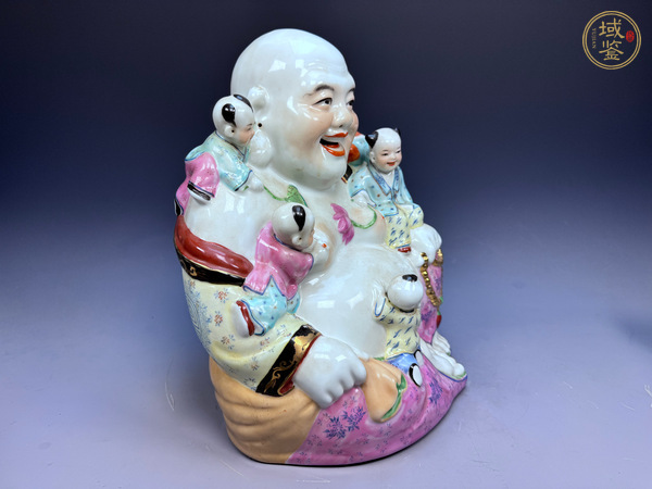 古玩陶瓷民國解放初·粉彩五子佛造像真品鑒賞圖