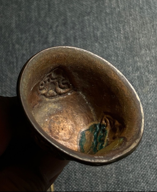 古玩銅器供器油燈拍賣,當前價格880元