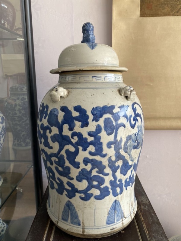 古玩陶瓷青花夔龍紋將軍罐拍賣(mài),當(dāng)前價(jià)格9600元