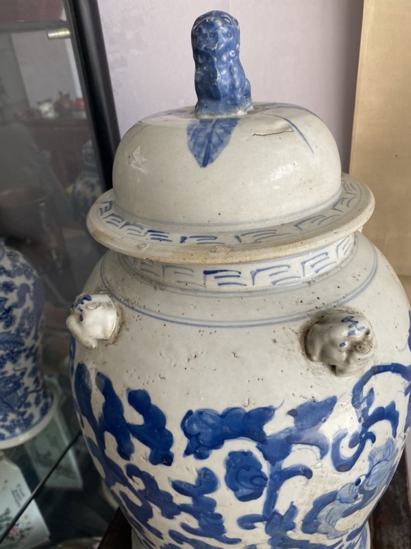 古玩陶瓷青花夔龍紋將軍罐拍賣(mài),當(dāng)前價(jià)格9600元