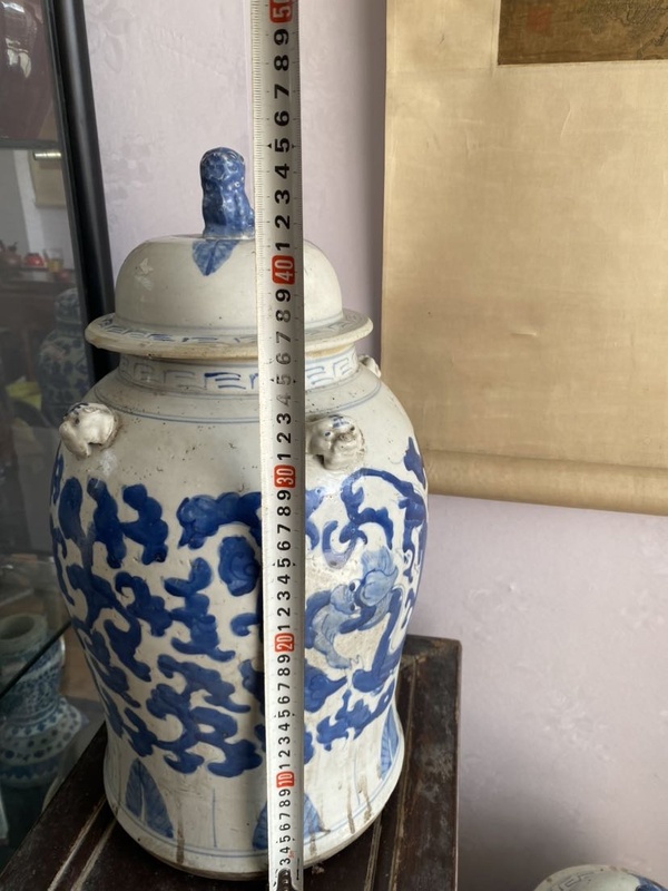 古玩陶瓷青花夔龍紋將軍罐拍賣(mài),當(dāng)前價(jià)格9600元
