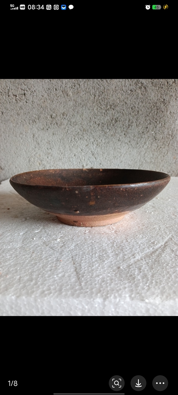 古玩陶瓷吉州窯系褐釉碗拍賣，當(dāng)前價(jià)格200元