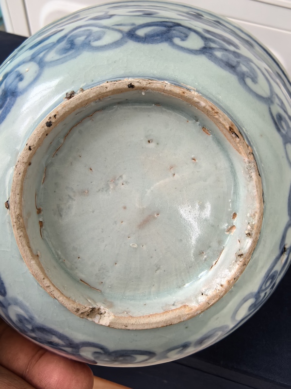古玩陶瓷明中期青花纏枝花卉紋大碗拍賣,當(dāng)前價格2980元