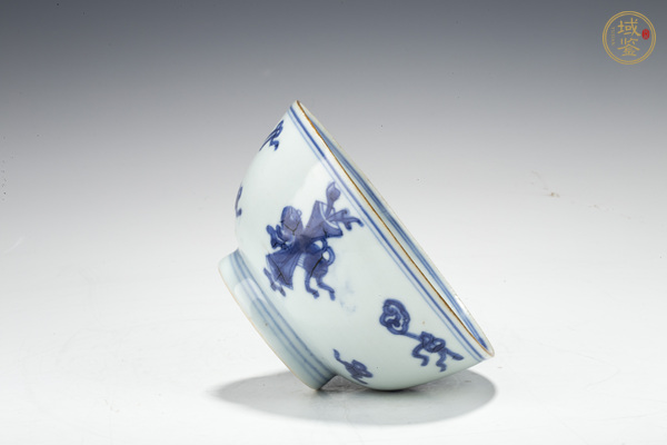 古玩陶瓷清康熙·青花博古花卉紋碗真品鑒賞圖
